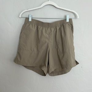 Womens Size Small beige Columbia Sports Nylon Shorts